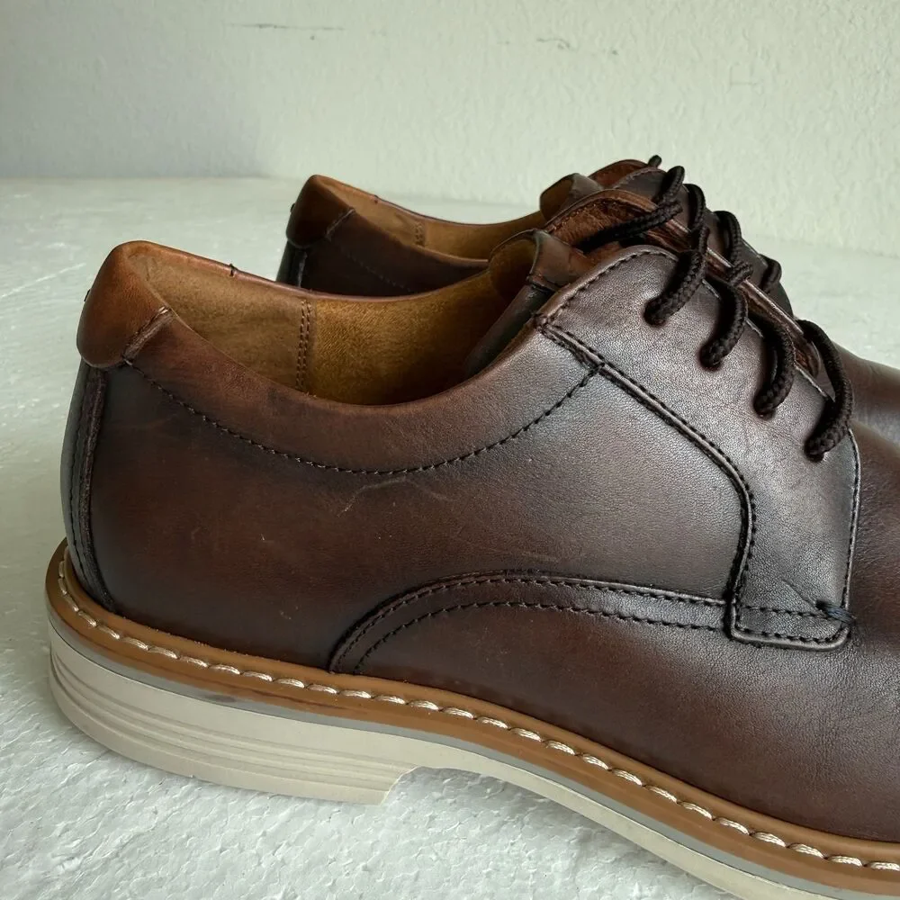 Florsheim Norwalk Plain Toe Oxford Brown Cognac Leather Men's Oxford Size 8.5M
